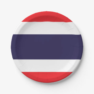 Thailändische Flagge Pappteller