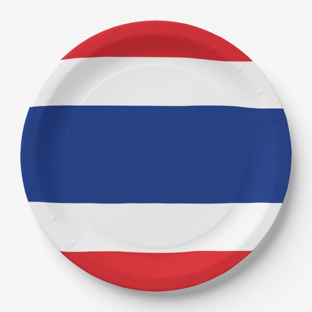 Thailändische Flagge Pappteller (Vorderseite)
