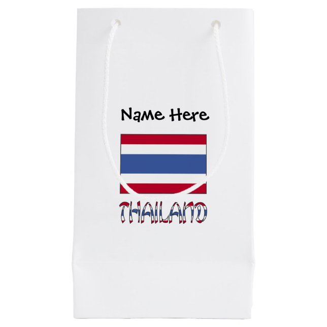 Thailändische Flagge Personalisiert Kleine Geschenktüte (Vorderseite)