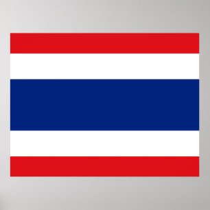Thailändische Flagge Poster