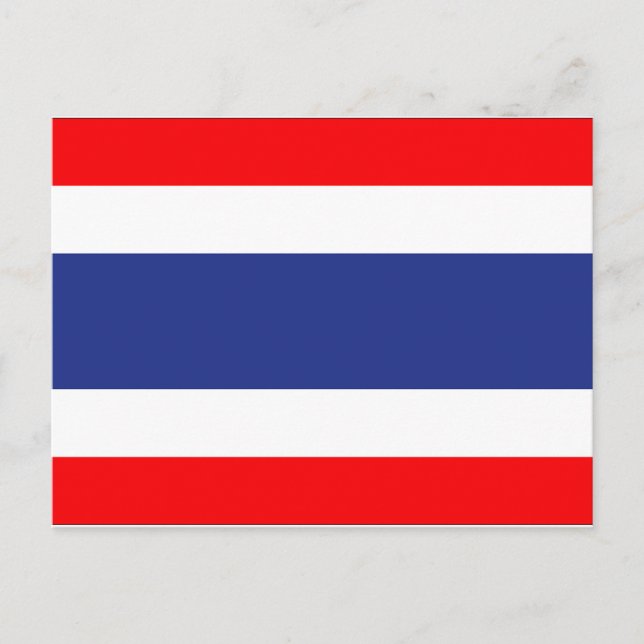 Thailändische Flagge Postkarte (Vorderseite)