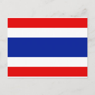 Thailändische Flagge Postkarte