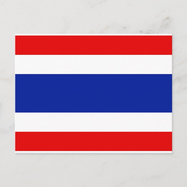 Thailändische Flagge Postkarte (Vorderseite)