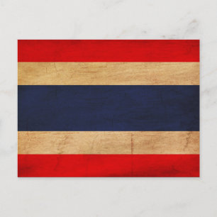Thailändische Flagge Postkarte