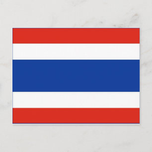 Thailändische Flagge Postkarte