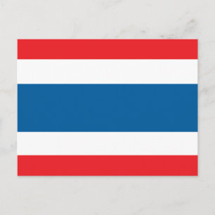 Thailändische Flagge Postkarte