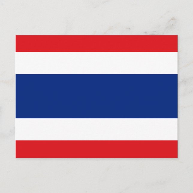 Thailändische Flagge Postkarte (Vorderseite)