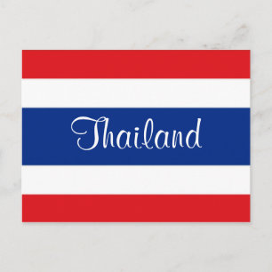 Thailändische Flagge Postkarte