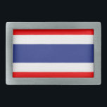 Thailändische Flagge Rechteckige Gürtelschnalle<br><div class="desc">Flagge Thailands</div>