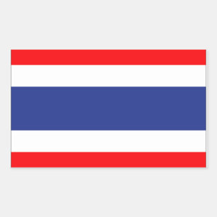 Thailändische Flagge Rechteckiger Aufkleber