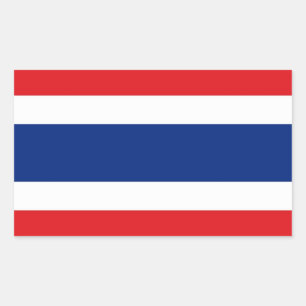 Thailändische Flagge Rechteckiger Aufkleber