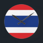 Thailändische Flagge Runde Wanduhr<br><div class="desc">Ich mag es,  wie das aussieht,  und ich hoffe,  Sie tun auch!  Danke,  dass du vorbeigekommen bist!  Fühlen Sie sich frei,  um diese an Ihre Bedürfnisse anzupassen.  Ich wünsche Ihnen einen schönen Tag!</div>