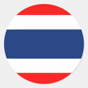 Thailändische Flagge Runder Aufkleber