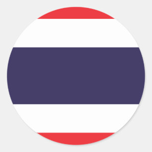 Thailändische Flagge Runder Aufkleber