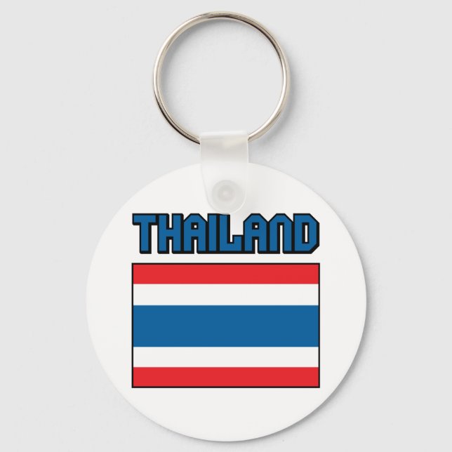 Thailändische Flagge Schlüsselanhänger (Vorderseite)
