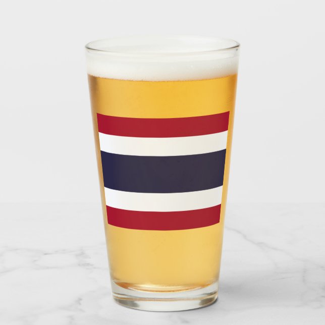 Thailändische Flagge (Thailand) Glas (Vorne (Gefüllt))