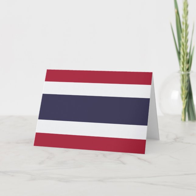 Thailändische Flagge (Thailand) Karte (Vorderseite)
