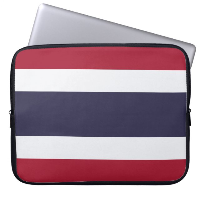 Thailändische Flagge (Thailand) Laptopschutzhülle (Vorderseite)