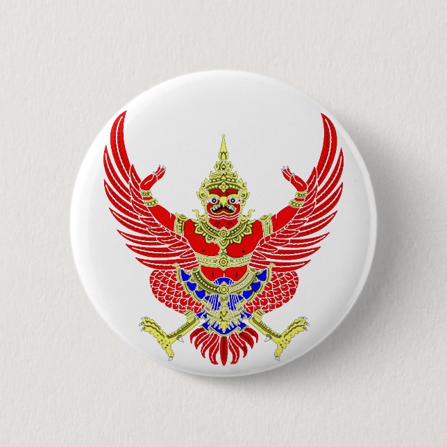 THAILÄNDISCHE GARUDA - KROOTH - SANSKRIT BUTTON (Vorderseite)
