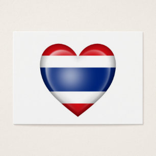 Thailändische Herz-Flagge auf Weiß