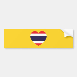 Thailändische Herzenflagge Autoaufkleber