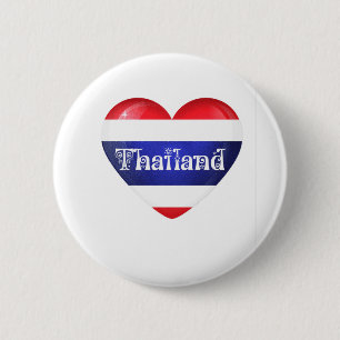 Thailändische Herzenflagge Button