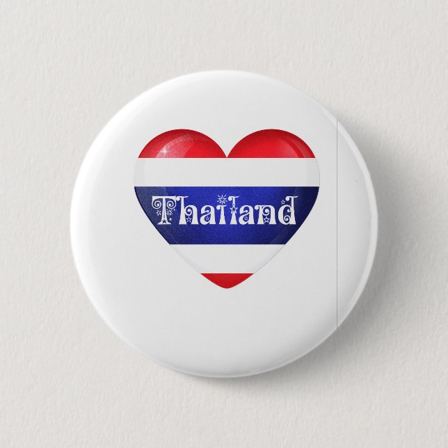 Thailändische Herzenflagge Button (Vorderseite)