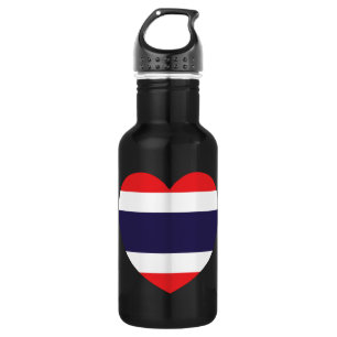 Thailändische Herzenflagge Edelstahlflasche