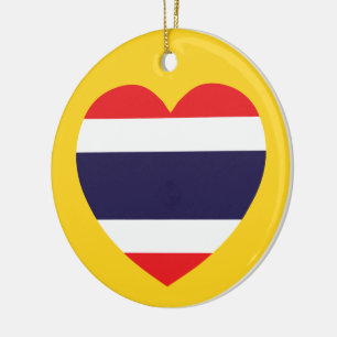 Thailändische Herzenflagge Keramikornament