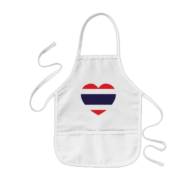 Thailändische Herzenflagge Kinderschürze (Vorne)