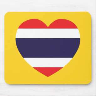 Thailändische Herzenflagge Mousepad