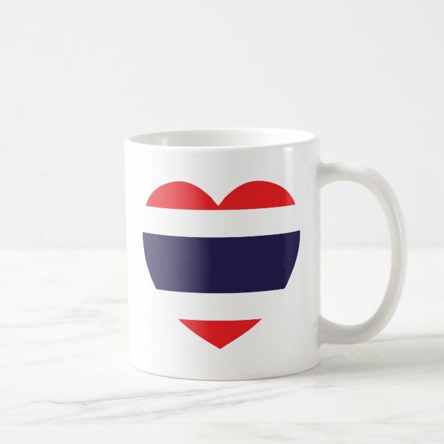 Thailändische Herzenflagge Tasse (Rechts)