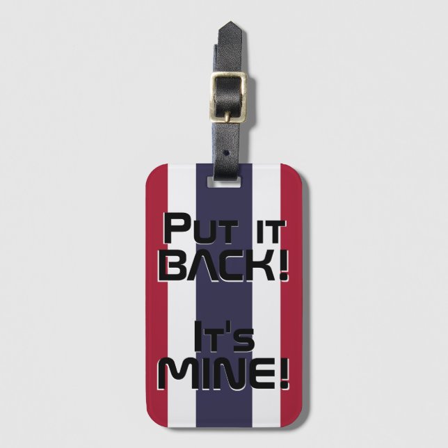 Thailändische Nationalflagge Funny Patriotic Gepäckanhänger (Vorderseite Vertikal)