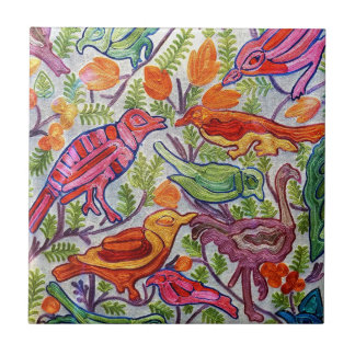 thailändische Ornamental-Vogelmalerei Fliese