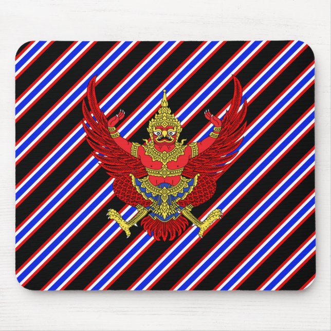 Thailändische Streifenflagge Mousepad (Vorne)