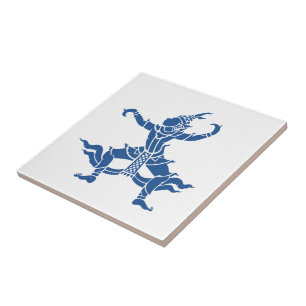 Thailändische Tänzerin ⚠ Thailand-Schild ⚠ Fliese