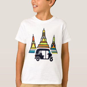 Thailändische Tempel und Tuk Tuks T-Shirt