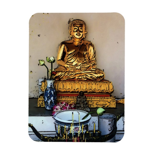 Thailändischer Buddha, Magnet (Vertikal)