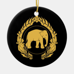Thailändischer Elefant Keramikornament