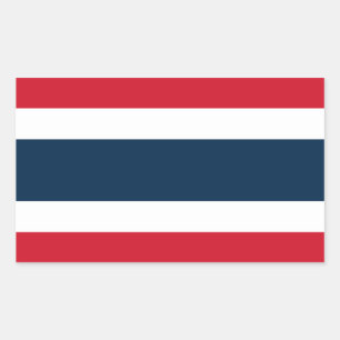 Thailändischer Flag-Rectangle-Aufkleber Rechteckiger Aufkleber