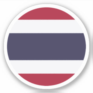 Thailändischer Flaggenrundkleber Aufkleber