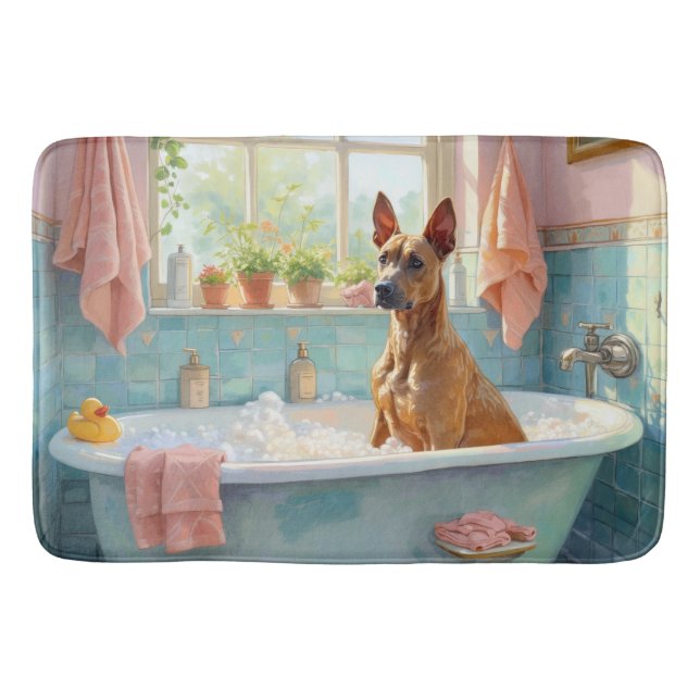 Thailändischer Ridgeback-Badezeit Moderner Badezim Badematte (Vorderseite)