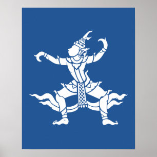 Thailändischer Tänzer ⚠ Thailand-Symbol ⚠ Poster