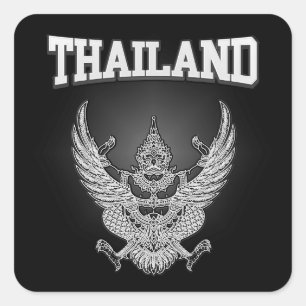 thailändisches Emblem Quadratischer Aufkleber
