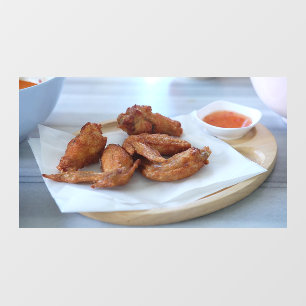 Thailändisches Essen Frittiertes Hühnchen Essen Fr Fensteraufkleber