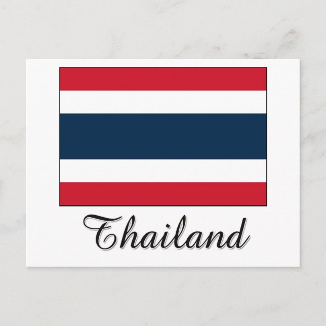 Thailändisches Flag-Design Postkarte (Vorderseite)