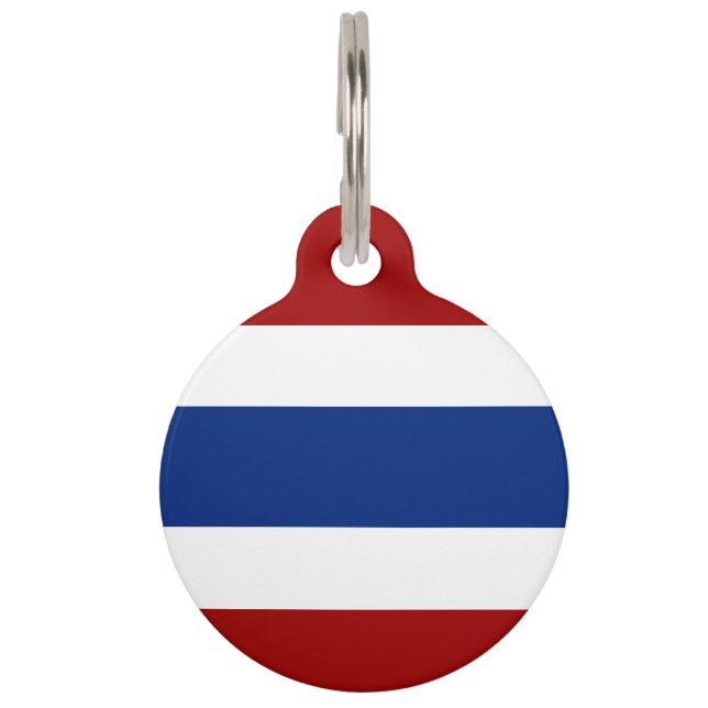 Thailändisches Flaggen-Emblem Haustiermarke (Vorderseite)