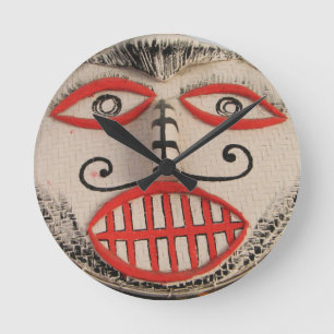 Thailändisches Geist-Gesicht, Masken-Festival Runde Wanduhr