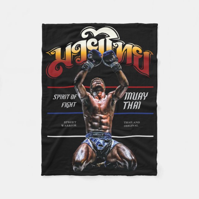 Thailändisches Original Muay Thai Kickboxen  Fleecedecke (Vorderseite)