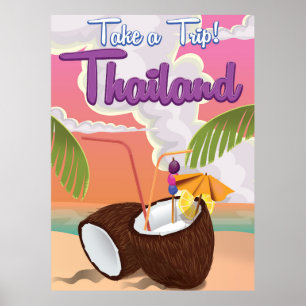 Thailändisches Strandurlaub-Poster Poster